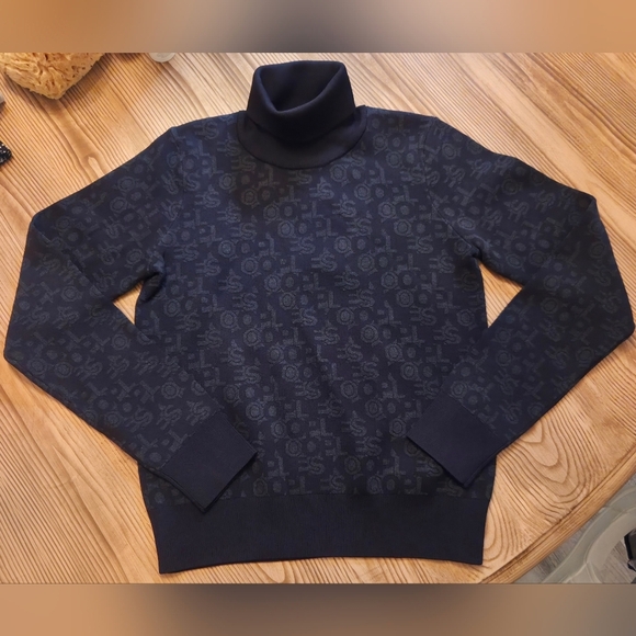 The Kooples Logo Black & Gray Turtle-Neck Sweater - Picture 9 of 10